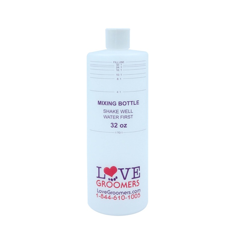32oz Dilution Bottles – Set of 4 – Professional Pet Shampoo Dilution Bottles for Dog Grooming – Perfect Mixing Bottles for Shampoo, Conditioner, and Grooming Solutions 14716-4