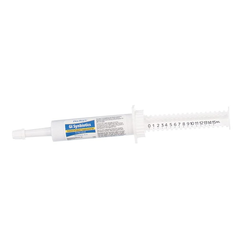 Doc Roy’s GI Synbiotics- Probiotic & Prebiotic Supplement Gel – for Dogs and Cats- 15 ml Gel