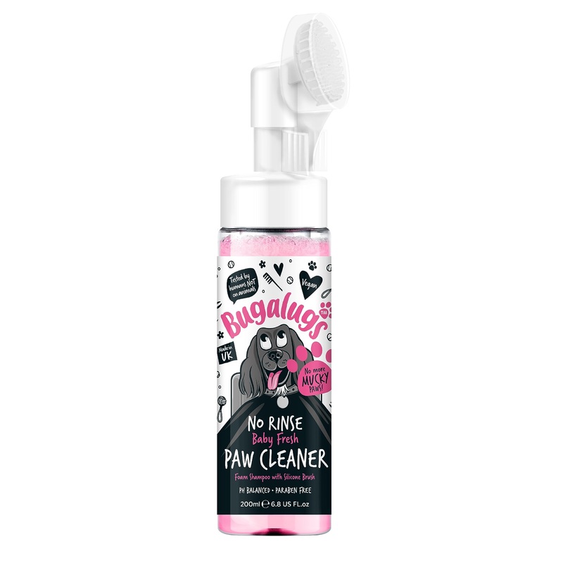 Dog Paw Cleaner No Rinse Foam Cat & Dog Shampoo with Silicone Brush Head, waterless Grooming Products. Travel Friendly paw Cleaner for Dogs Defeat Muddy Paws on The go (Baby Fresh) Baby Fresh