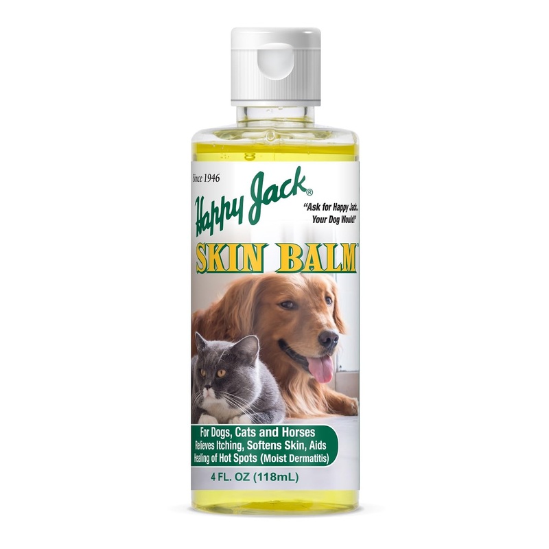 Happy Jack Skin Balm Hot Spot & Itchy Skin Relief for Dogs, Cats & Horses (4 oz), Softens, Aids Healing of Hot Spots, Fast Relief to Intense Itching, Scratching & Gnawing