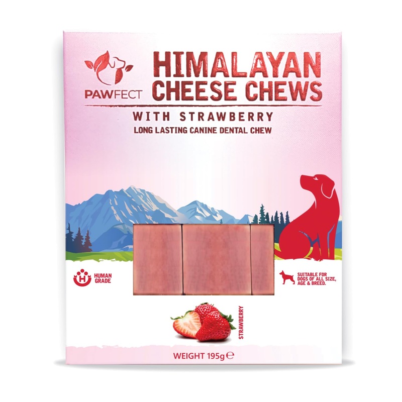 Himalayan Cheese Chews for Dogs Strawberry | Long Lasting, All Natural | No Grain, No Rawhide | Healthy Dog Treats for Medium Dogs | Healthy Teeth & Bones | Protein & Calcium Rich (6.08oz, Pack of 3) 2.27 Ounce (Pack of 3)