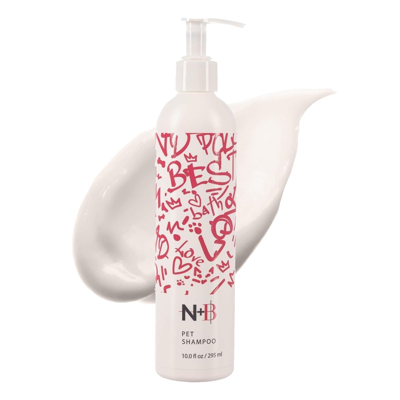 N+B Dog Shampoo | Shampoo for Dogs w/Coconut Oil, Organic Aloe Vera & Argan Oil | Grooms & Enhances Coat & Furs Natural Shine | Anti-Itch, Hypoallergenic, Eliminates Odor | 10oz