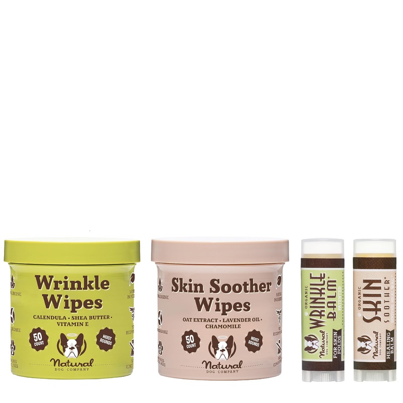 Natural Dog Company Healing Balm Wipes & Travel Sticks Bundle, Hypoallergenic, Cleaning & Deoderizing Wipes for Dogs, Plant Based, Made in USA