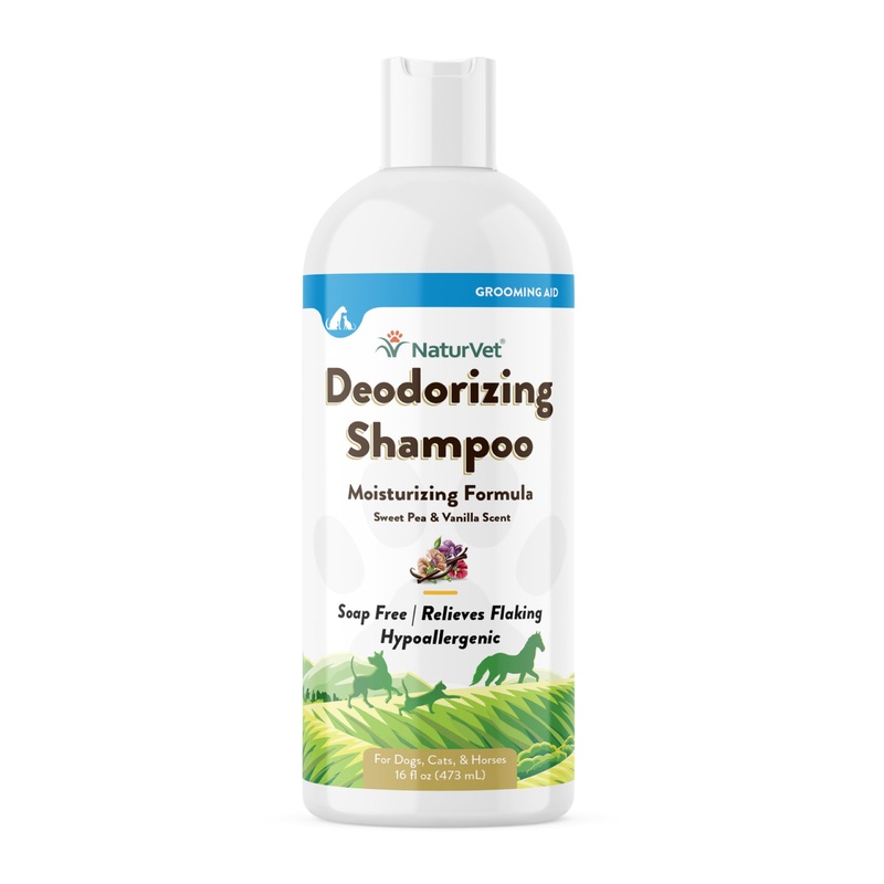 NaturVet Deodorizing Shampoo for Dogs, Cats & Horses 16 oz,White