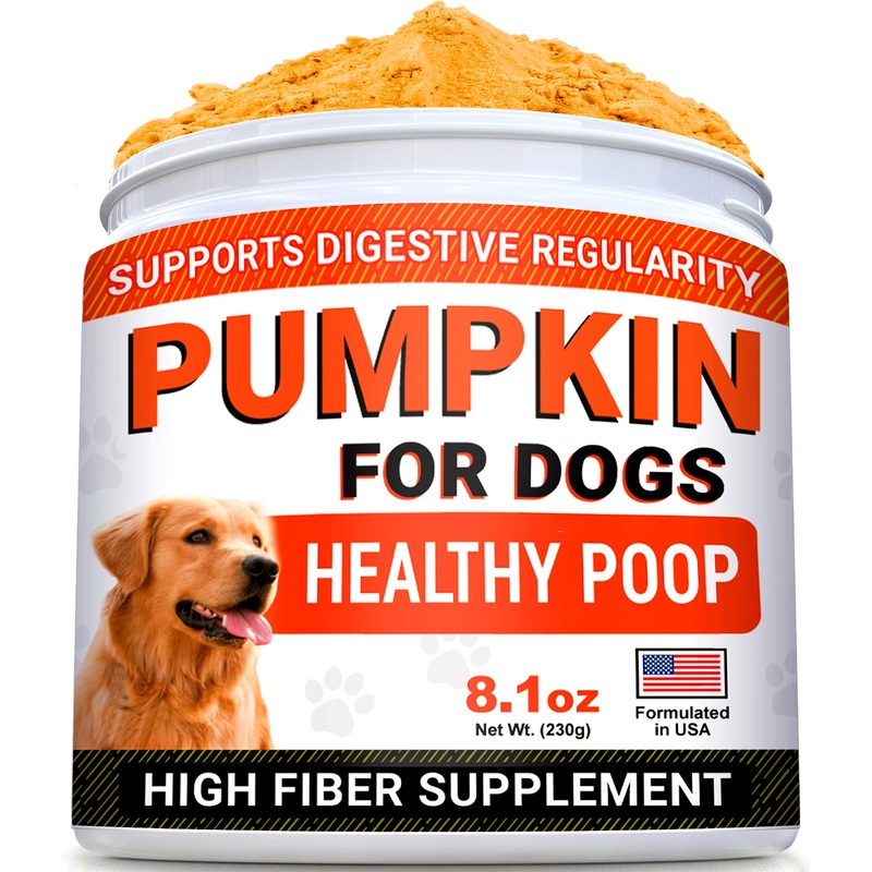 STRELLALAB Pumpkin for Dogs – High Fiber Powder Supplement – Stool Consistency and Softener – Digestion Support – Made in USA – 6.0 OZ – Pumpkin & Apple