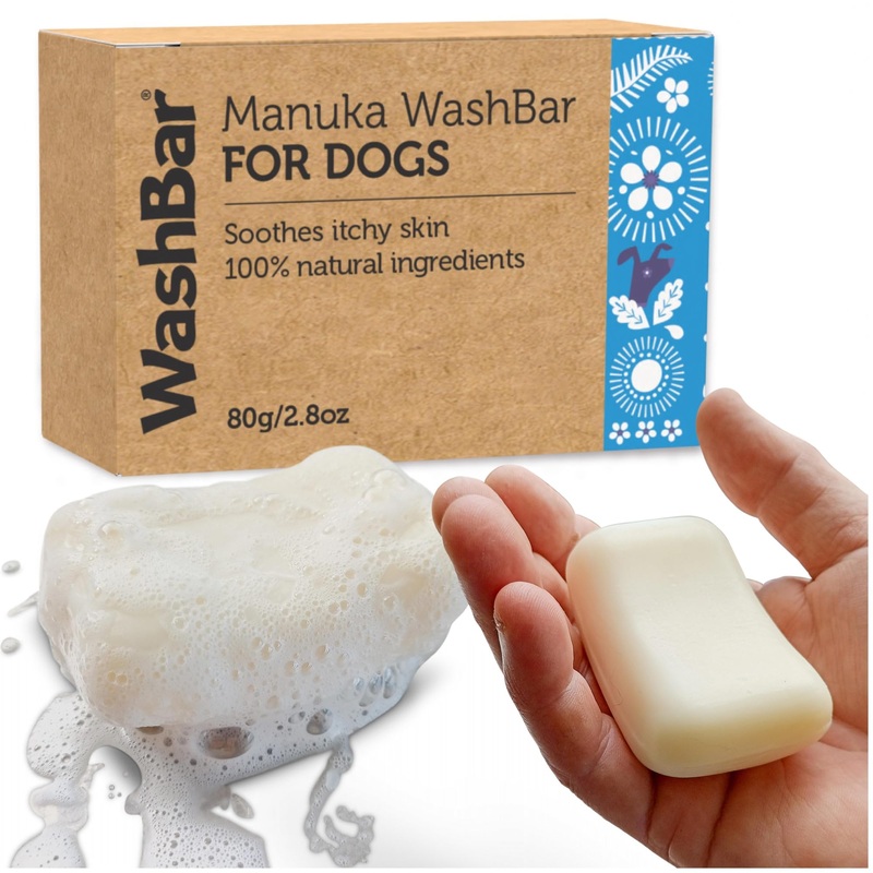 Dog Shampoo Bar Soap for Itchy Skin Relief – 2.8 oz – Concentrated Dog Soap for Sensitive Skin with Natural Manuka and Neem Oil to Ease Allergies, and Itching 2.8 oz (80g) Soap Bar