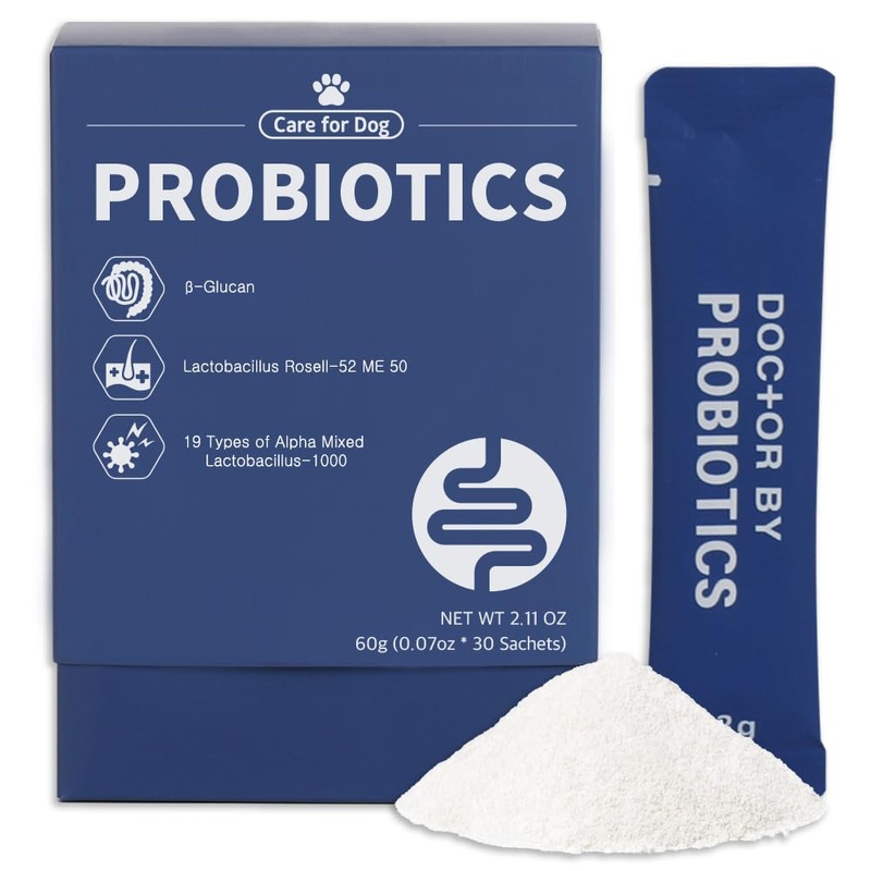 Dr.by Pet Probiotics for Dogs Digestive Health | Dog Probiotic Supplements for Dog Diarrhea and Dog Gas Relief (30 Individual sachets)