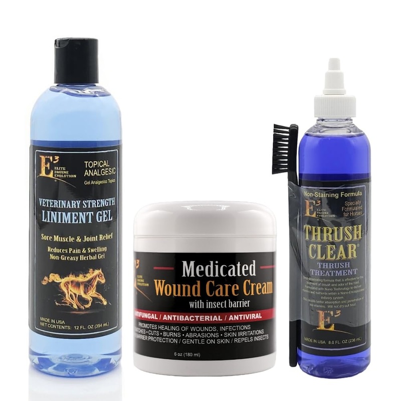 E3 Health Combo (Wound Care Cream, Liniment Gel, Thrush Clear)