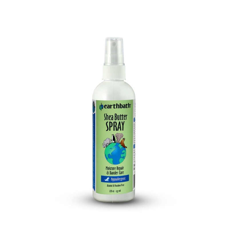 earthbath, Hypoallergenic Shea Butter Spray – Dog Dandruff Treatment, Dog & Cat Skin Moisturizer, Plant-Based, Cruelty-Free, Vegan, Gluten-Free, Non-GMO, Moisture Repair & Dander Care – 8 Oz