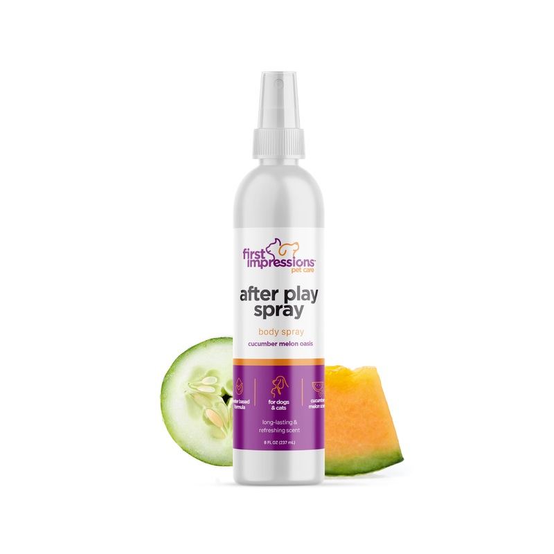 First Impressions Dog Cologne Spray – A Sniff-Worthy Cucumber Melon Scented Dog Deodorizing Spray – Body Freshness for Dogs & Cats – A Purr-fectly Good Smell – 8 oz Cucumber Melon Oasis