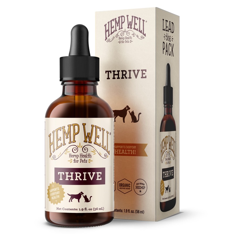 Hemp Well Thrive Oil for Dogs and Cats  Supports Hip, Joint, and Heart Health, Promotes Immune Support, Strengthens Skin and Coat, Organically Sourced  2 Ounces 2 Ounce