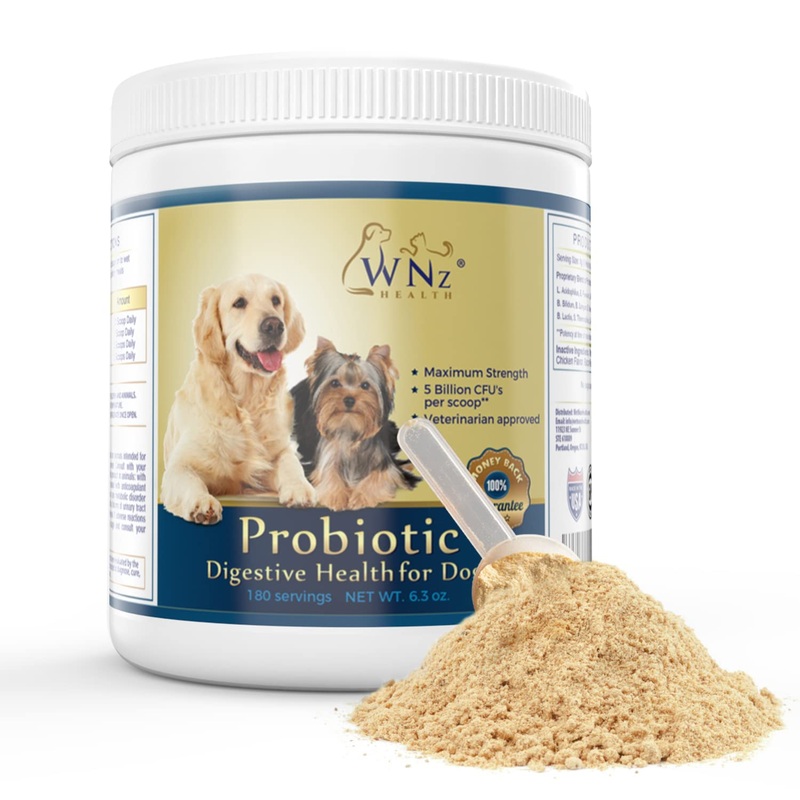 Probiotics for Dogs Digestive Health (Chicken & Bacon) – Dog Probiotic Powder Relieve Diarrhea, Constipation, & More – Dog Calming Treats  Maximum-Strength Dog Digestive Support