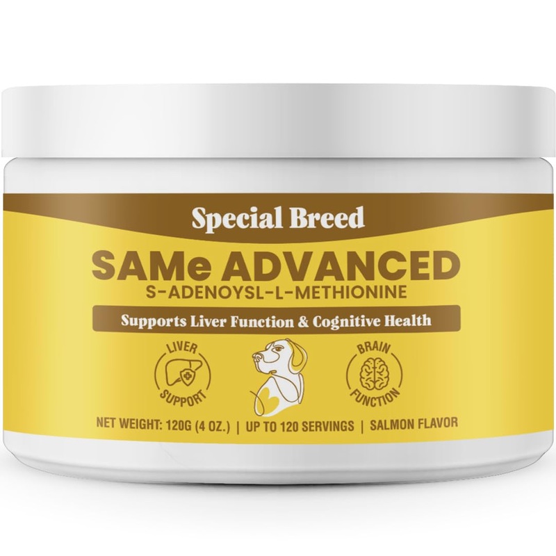 Special Breed Same for Dogs – S-Adenosyl-L-Methionine, Same Advanced, Liver Support Supplement for Dogs, Brain and Cognitive Support, Sam e for Dogs (120 Grams) 1 Pack