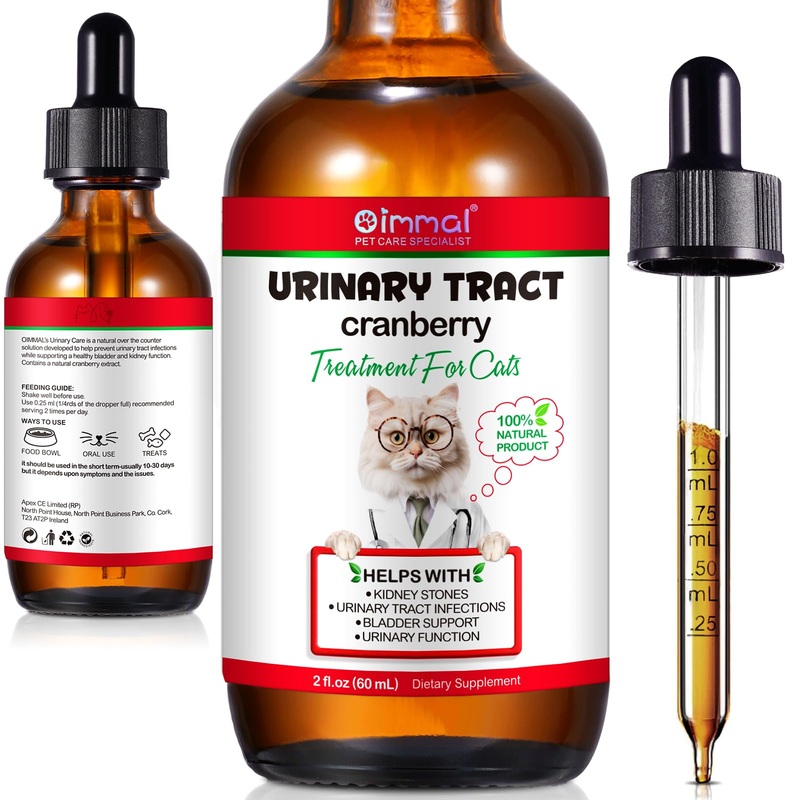 Urinary Tract for Cats, Natural Cat Urinary Tract Drops – Supports Bladder, Kidney Stone & Dog UTI Relief, Cranberry Kidney Bladder Drops, Herbal Supplement for Cats, Chicken Flavor – 60 ml / 2.02oz