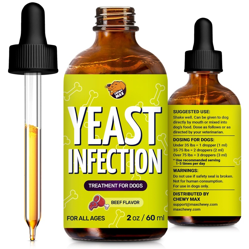 Yeast Infection Treatment for Dogs | Dog Ear Infection Treatment in Drops | Herbal Supplement Allergy Relief for Puppies | Best Itchy Skin Relief | Natural Composition | 2 Oz Beef 2 Fl Oz