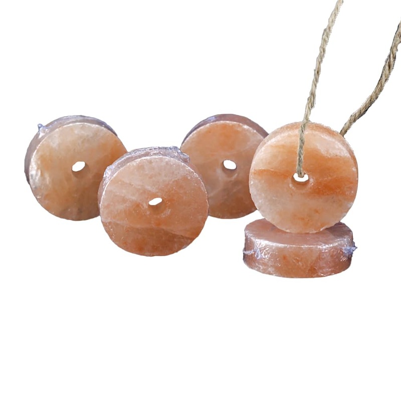 2Pcs Himalayan Animals Lick Salt Mineral Salt Block Organic Pink Salt Natural Salt Brick with Rope for Cats, Dogs, Rabbits and Animals