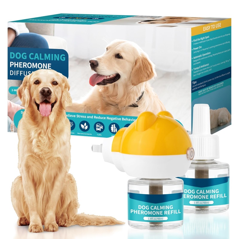 3-in-1 Calming Plug-in for Dogs with 1 Diffuser + 2 Refills, 60 Days Anxiety Relief Stress Appeasing Pheromone Diffuser 1.07 Fl Oz (Pack of 3)