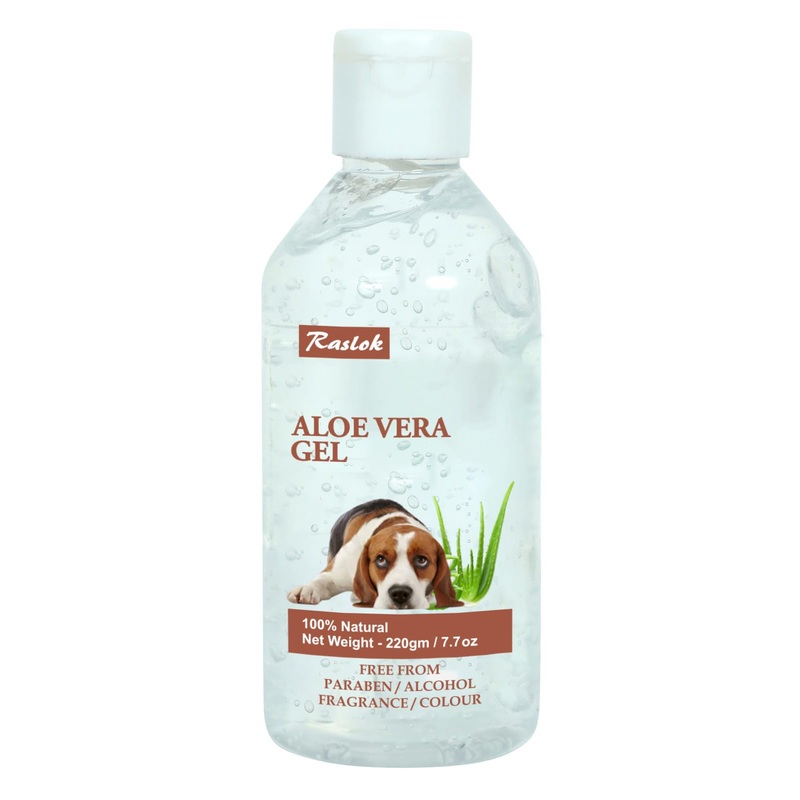 Aloe Vera Gel for Dog (Canine) 100% Natural, Hydrating Skin & Coat Care  Free from Paraben, Alcohol, Fragrance & Color  220gm (7.7oz)