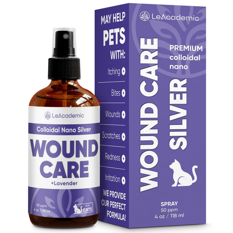 Cat Wound Care + Lavender | Wound Care for Cats | Cat Wound Spray | Wound Spray | Pet Wound Care for Cats | 4 Oz