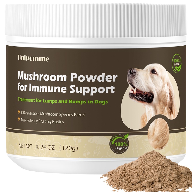 Dogs Lumps and Bumps Treatment – 4.24 oz Turkey Tail Mushroom Powder Supplement for Dogs – Immune Guard Support & Buddy More Energy