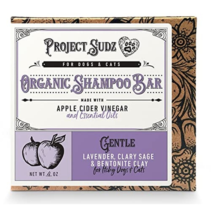 Gentle All Natural Dog Shampoo for Dry Coat for Sensitive Skin | Bar Shampoo for Dogs | Organic Dog Shampoo Sensitive Skin | Lavender (1) 1