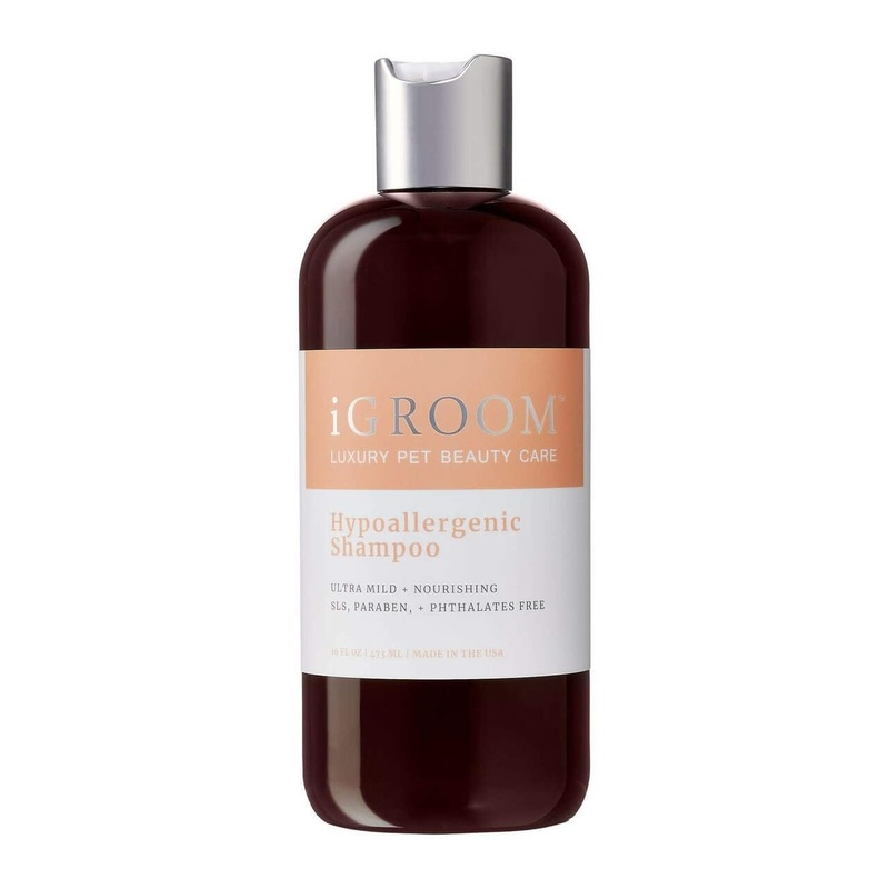 iGroom Hypoallergenic Dog Shampoo, Luxury Pet Beauty Care, Extra Mild Formula, Keratin + Vegetable Proteins Add Moisture, Made in USA, 16oz 16 OZ