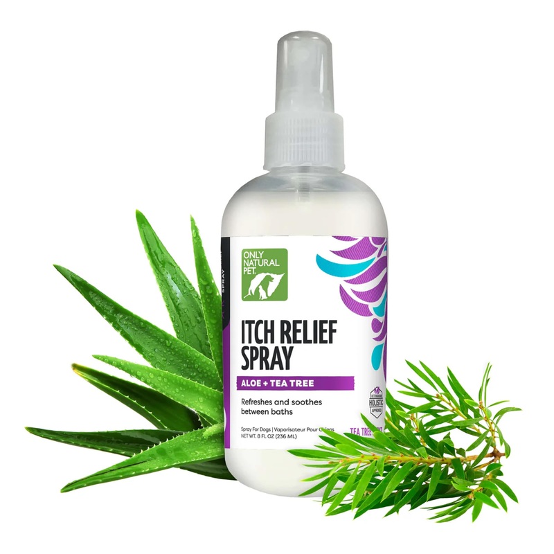 Only Natural Pet Itch Relief Spray with Aloe + Tea Tree for Dogs, Anti Itch Spray for Dogs Allergies to Soothe Dry Irritated Skin and Itchy Skin Relief – 8 oz 8 oz – Spray