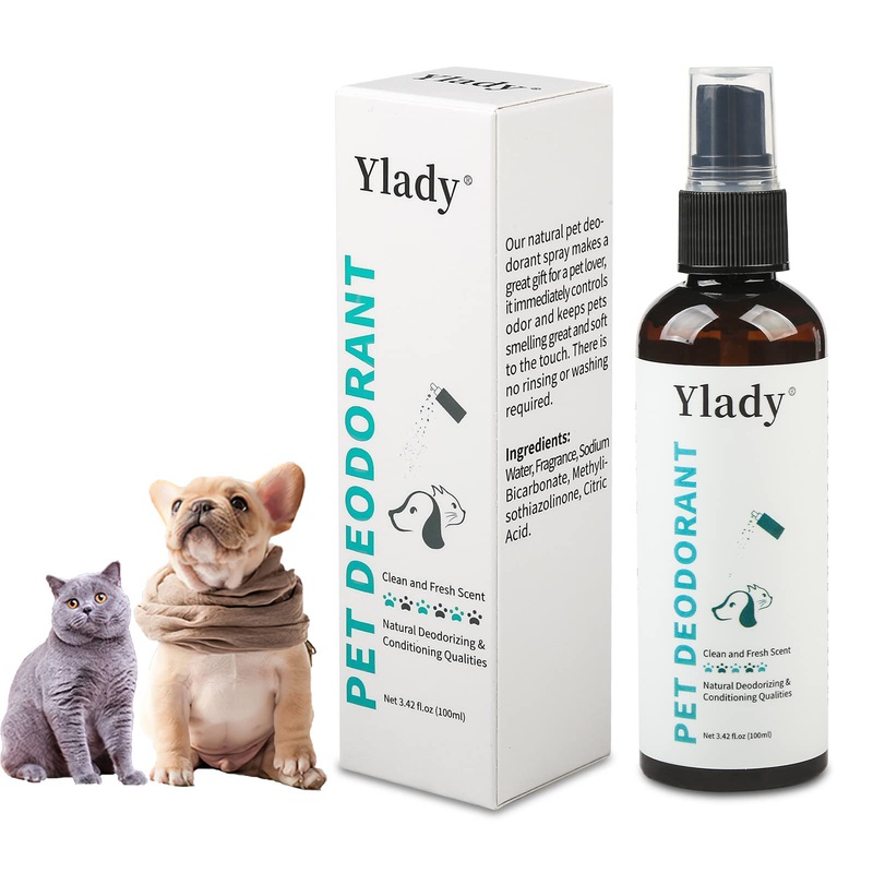 Dog Deodorizing Spray, 100ml Dog Perfume Spray Long Lasting Pet Body Spray Odor Eliminator Cat Deodorizer Spray, Pets Deodorant for Smelly Dogs Fur Skin Clean Fresh (100ml/3.42oz)