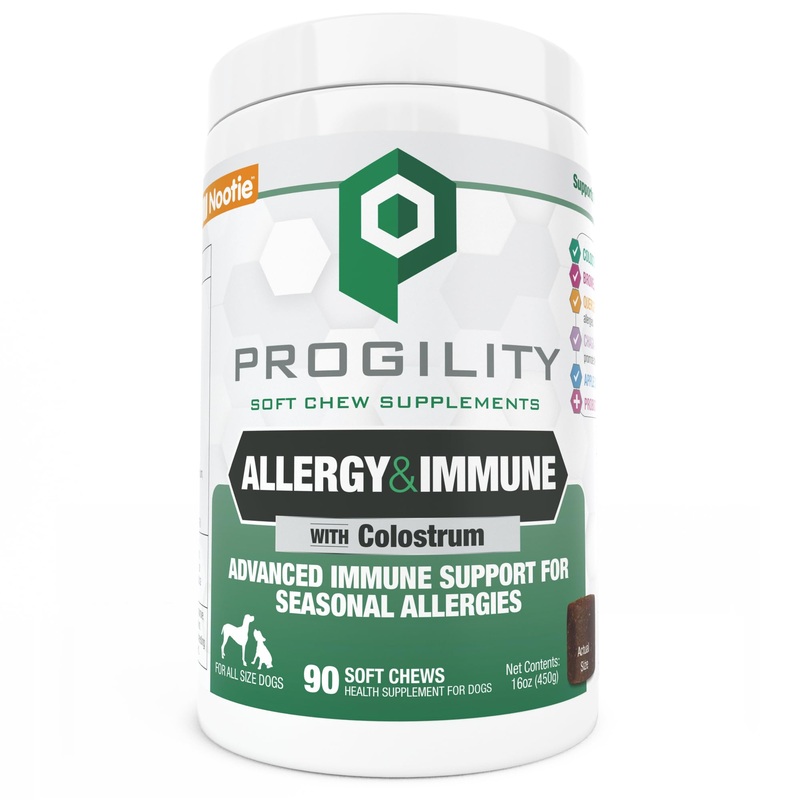 Nootie Progility Allergy & Immune Supplement, Seasonal Allergies Advanced Immune Support Supplement for Dogs, 90 Soft Chews per Container Allergy Relief Chews (30 lbs and Over)