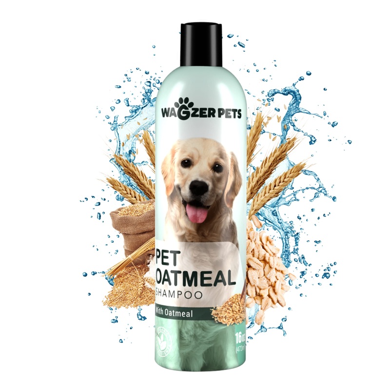 Oatmeal Dog Shampoo with Coconut Oil for Dogs | Soothing Dog Shampoo for Itching and Dry Skin | Oatmeal Bath Hypoallergenic and Gentle Pet Care for Sensitive Skin and Coat | 16 oz