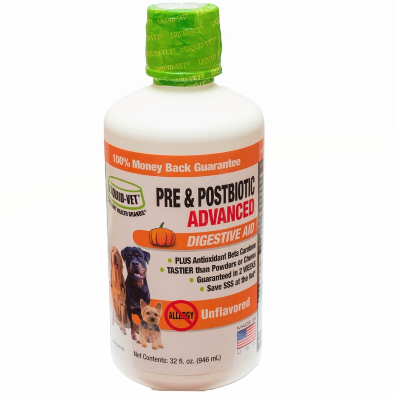 Prebiotics and Postbiotics for Dogs  Enhance Gut Health and Digestion with Inulin, Galacto-oligosaccharides, and Collagen; Essential Pet Supplements for Canine Wellness – Unflavored, 32oz Allergy-Friendly Unflavored 32oz Economy Size