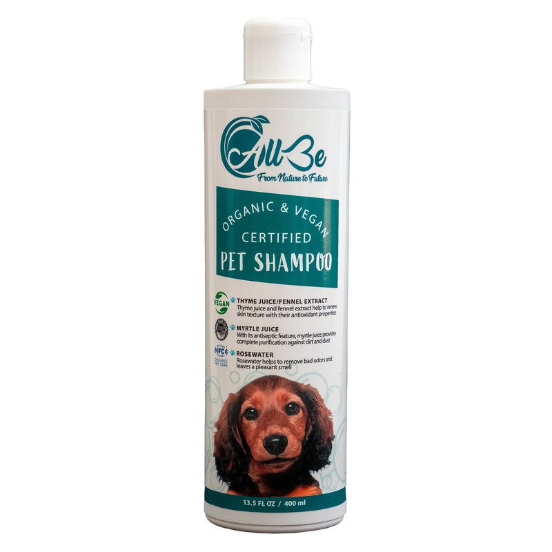 AllBe Natural Puppy and Dog Shampoo – Organic Pet Wash – Safe for Normal, Itchy, Sensitive, and Dry Skin – Deodorizing and Moisturizing Grooming Formula – 100% Vegan and Cruelty Free – 13.5 Oz