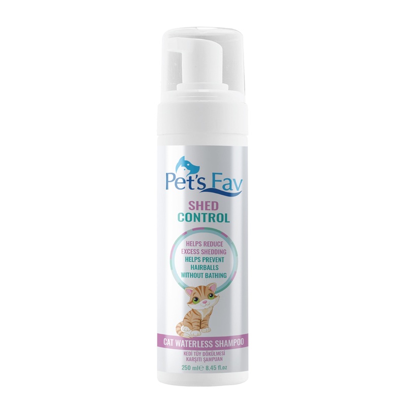 Cat Waterless Shed Control Shampoo -Good for Cats -No Rinse Dry Shampoo -Waterless Shampoo for Shedding Kitties -Dry Help for Shed Control -Pet Grooming Supply