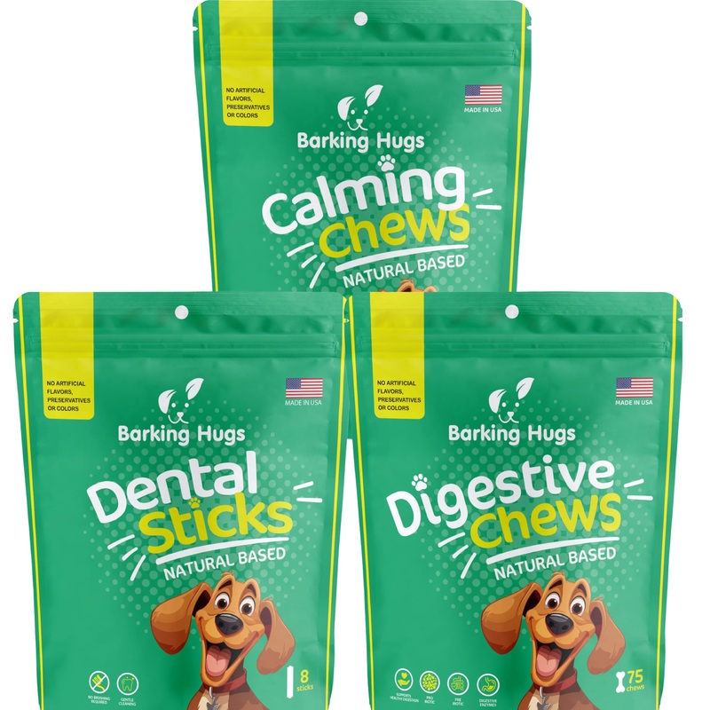 Digestive Chews, Calming Chews & Dental Sticks