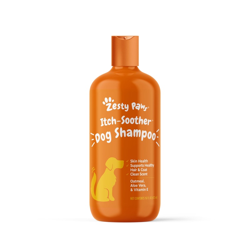 Dog Shampoo with Oatmeal & Aloe Vera – Grooming Pet Wash for Itchy & Sensitive Skin + Dandruff & Coat – Gentle Anti Itch Formula – Vanilla Bean Scent – 16 OZ