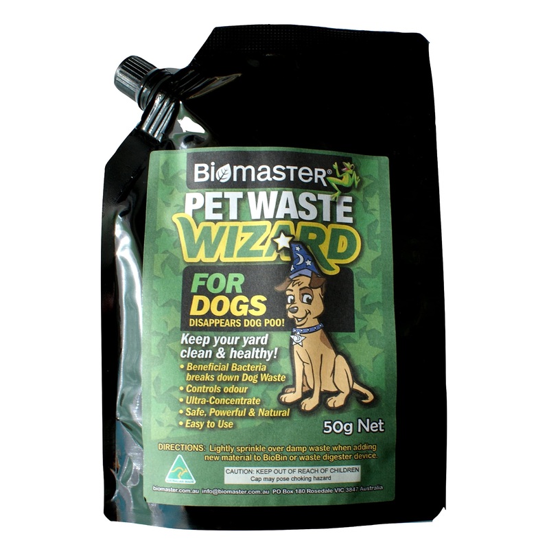 Pet Waste Wizard Digester 50g Spout Pack, Beneficial Enzymes to Break Down Pet Waste, (100% Natural Concentrate)