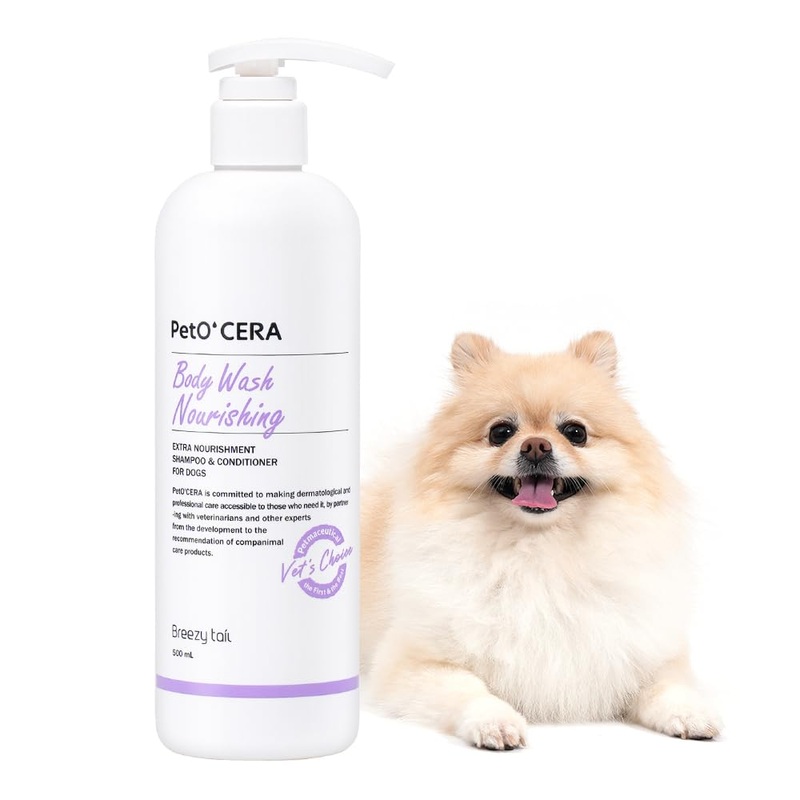 PetOCera Dog Shampoo Nourishing, All-in-One Dog Shampoo and Conditioner, Strengthens Skin Barrier, Itch Relief, Moisturizing, Vet Approved, Hypoallergenic, Korean Pet Skin Care (16.9 fl oz/500ml)