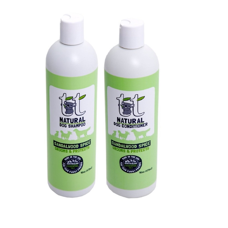 Sandalwood Spice Natural Dog Shampoo and Conditioner 16 Ounce Bundle
