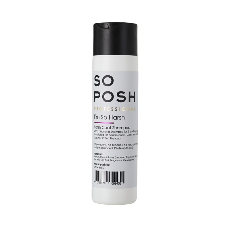 So Posh I’m So Harsh Dog Shampoo – with Sea Salt, Perfect for French Bulldogs, Terriers & Schnauzers, Texturizing, Deep-Cleansing, Sulfate & Paraben Free, 1:10 Concentrate. 8.4 Oz