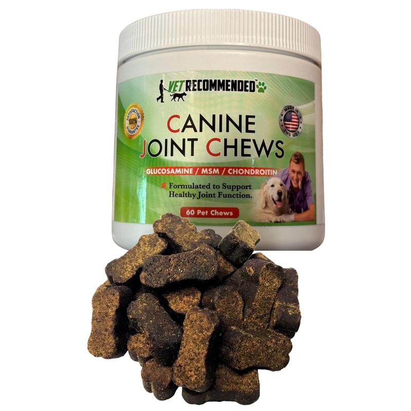 Vet Recommended Hip and Joint Supplement Chew for Small & Medium Dogs – Glucosamine, MSM & Chondroitin Chews | 60 Count