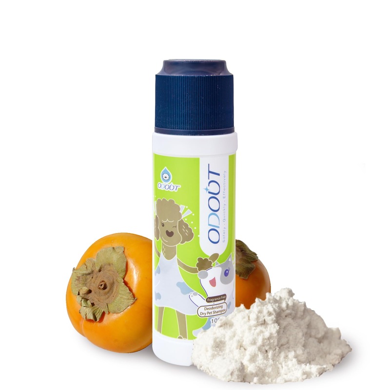 Waterless Dry Shampoo Powder for Dogs, No Rinse Pet Shampoo Deodorizer Powder – Baking Soda & Persimmon Extract Natural for Dog and Cat, No Fragrance, 3.5oz (100g)