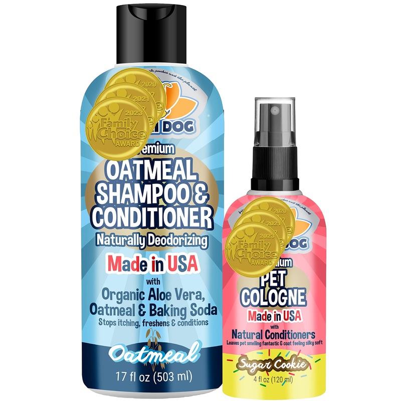 Bodhi Dog Oatmeal Shampoo 17oz + Sugar Cookie Cologne 4oz Bundle