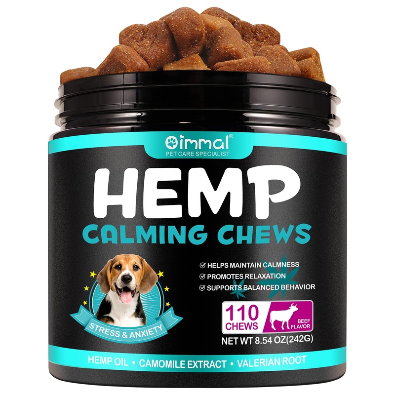 Calming Chews for Dogs – Natural Stress and Anxiety Relief, 110 Soft Dog Calming Chews Help Dog Anxiety Relief. (Beef)