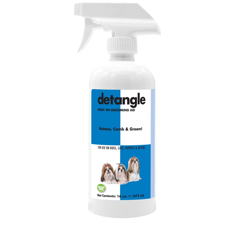 Detangle Pet Spray for Dogs, Cats, Puppies and Kittens 16 oz. | Leave-in Conditioner | Dog and Cat Detangling & Dematting Spray | Tangle Remover | Made in The USA | Paraben-Free