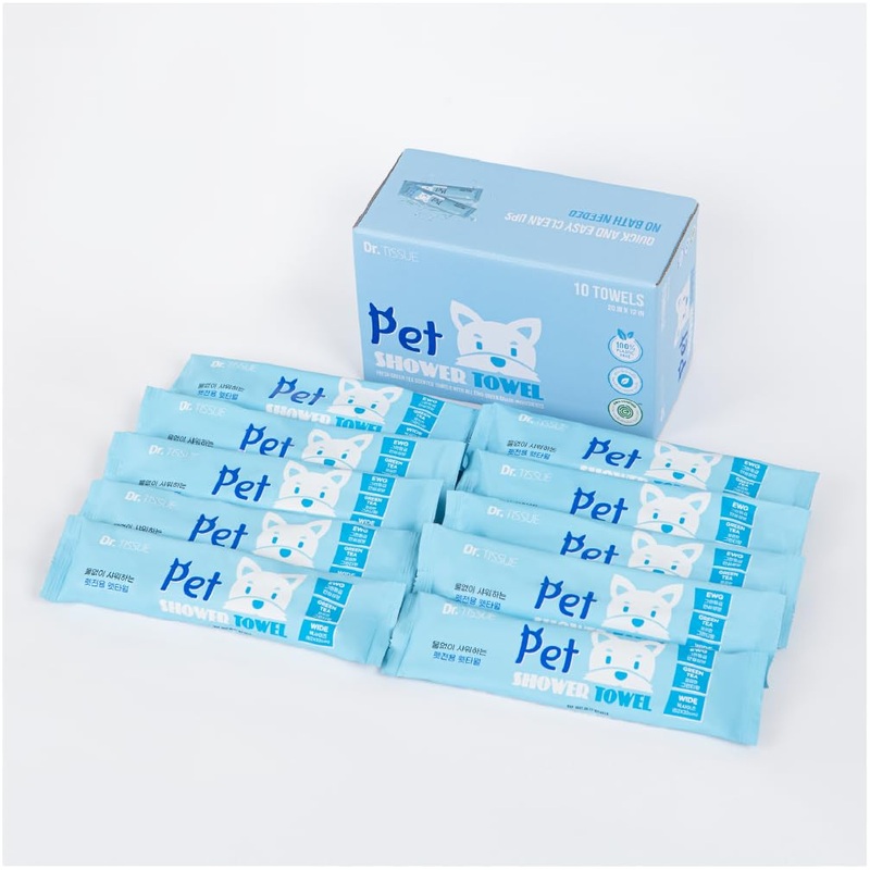 Extra Large Size – 20.5″ x 12.6″ Pet Wipes | Individually Packaged | Paw Wipes | Hypoallergenic | Grooming | Bathing | Green Tea Scented Deodorizing | Tear Stain | All Purpose Bath Wipes | 5 Count