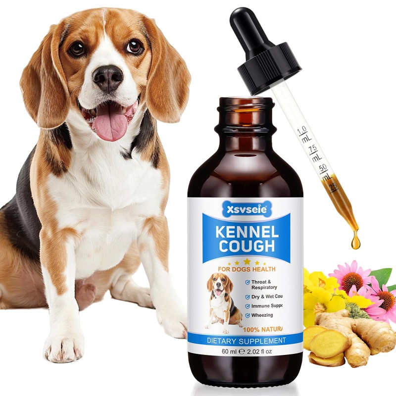 Kennel Cough Treatment, Xsvseie Kennel Cough Drops for Dogs Natural Cough Supplement for Dogs Herbal Kennel Cough Drops for Dogs All Breeds & Size