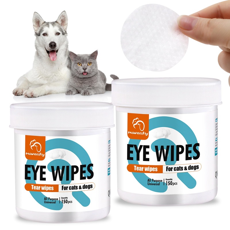 Pet Wipes for Cats & Dogs, Grooming Wipes for Eyes, Paws, Ears, Nose, Unscented Soft Pet Tear Stain Remover Wipes 300 Pads 300 pcs