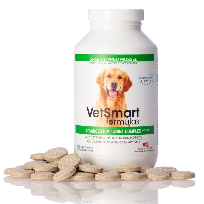 VetSmart Advanced Hip and Joint Complex with MSM – Provides Relief of Dog Joint Pain – 100% Natural Pain Relief