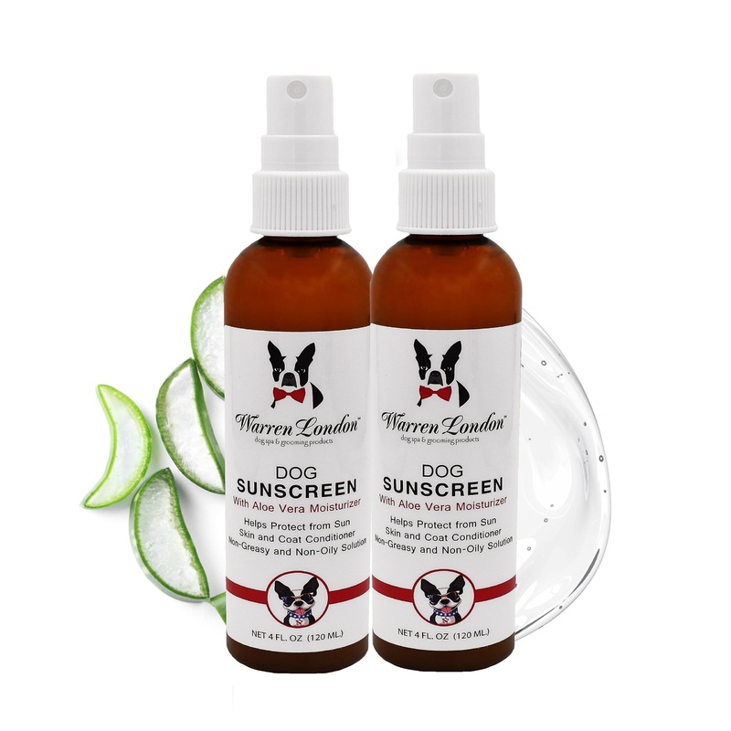 Warren London Dog Sunscreen Spray Protection with Aloe Vera I Dog Skin Soother I Puppy Sunblock I Made in USA- 4oz Two Pack 4oz Bottle (Two Pack)