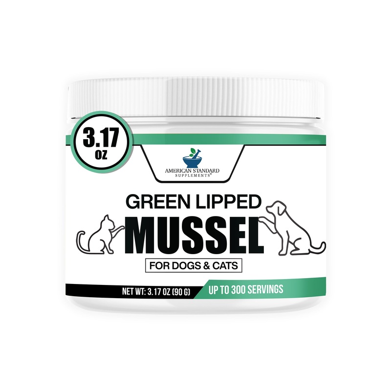 American Standard Supplements Green Lipped Mussel Powder for Dogs & Cats – Joint & Mobility Support – 3.17 oz (90g)
